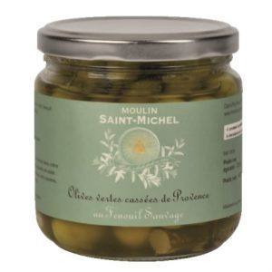 Olives vertes cassées de Provence 150gr